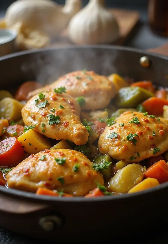 30 One Pot Quick and Easy Dinner Recipes to Simplify Cooking 58 30 One Pot Quick and Easy Dinner Recipes to Simplify Cooking - 10. One Pot Garlic Butter Chicken and Veggies