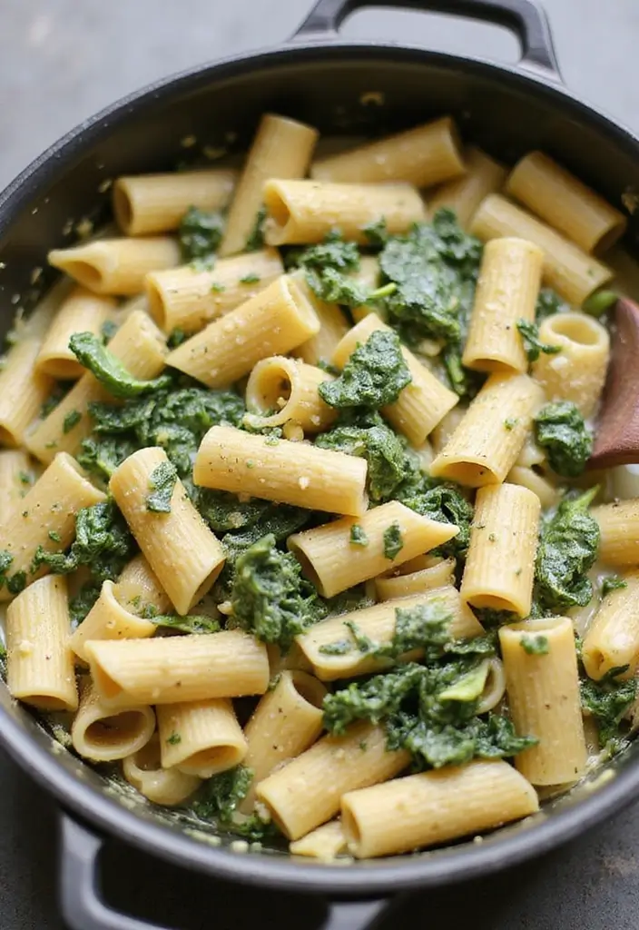 30 One Pot Quick and Easy Dinner Recipes to Simplify Cooking 90 30 One Pot Quick and Easy Dinner Recipes to Simplify Cooking - 16. One Pot Creamy Spinach Artichoke Pasta