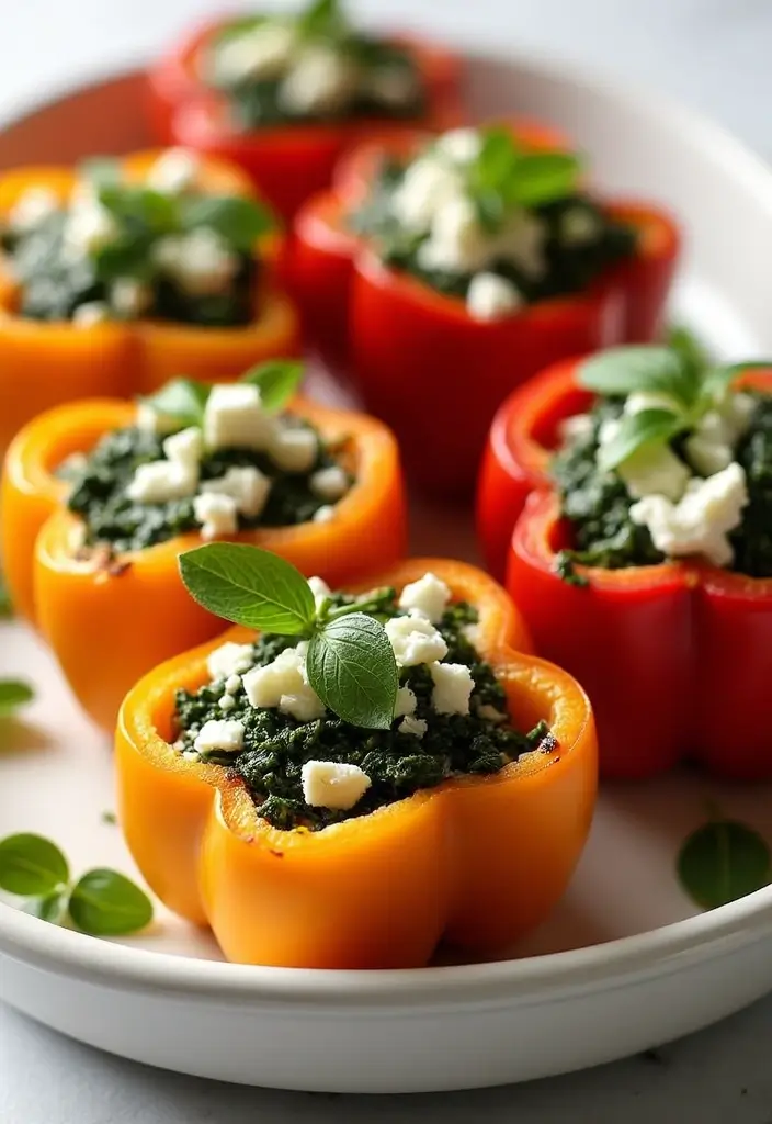 30 Quick 3-Ingredient Dinner Recipes That Are Easy and Filling 46 30 Quick 3-Ingredient Dinner Recipes That Are Easy and Filling - 8. Spinach and Feta Stuffed Peppers