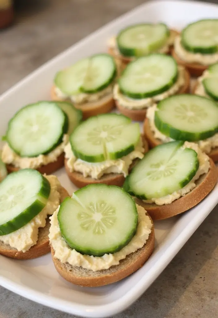 30 Quick 3-Ingredient Dinner Recipes That Are Easy and Filling 51 30 Quick 3-Ingredient Dinner Recipes That Are Easy and Filling - 9. Cucumber and Hummus Sandwiches