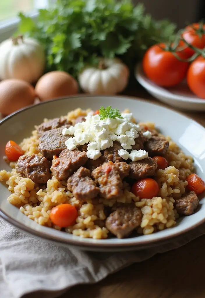 30 Quick Ground Beef Casserole Recipes for Easy and Satisfying Dinners 62 30 Quick Ground Beef Casserole Recipes for Easy and Satisfying Dinners - 10. Greek Beef and Rice Casserole