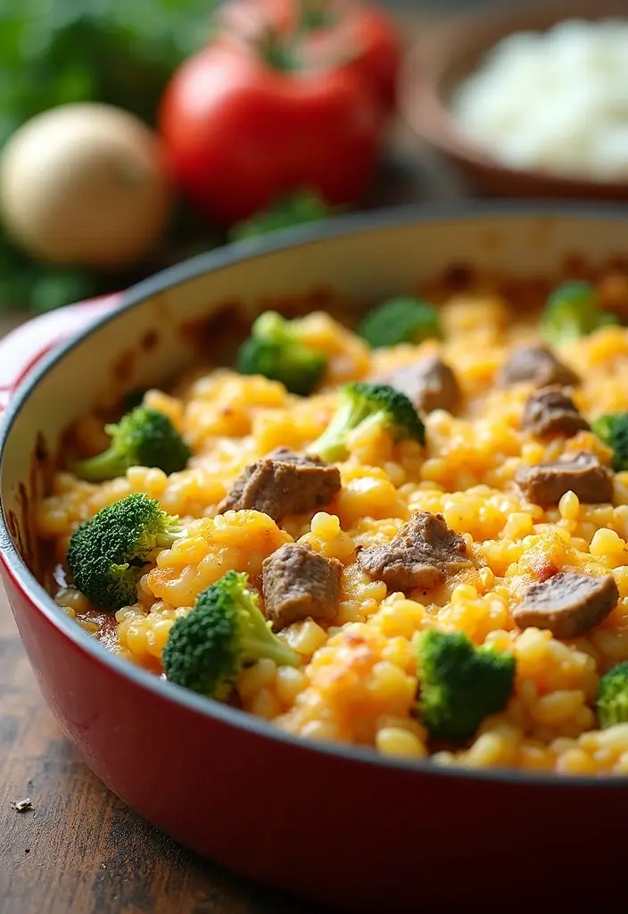 30 Quick Ground Beef Casserole Recipes for Easy and Satisfying Dinners 163 30 Quick Ground Beef Casserole Recipes for Easy and Satisfying Dinners - 24. Cheesy Beef and Broccoli Rice Casserole