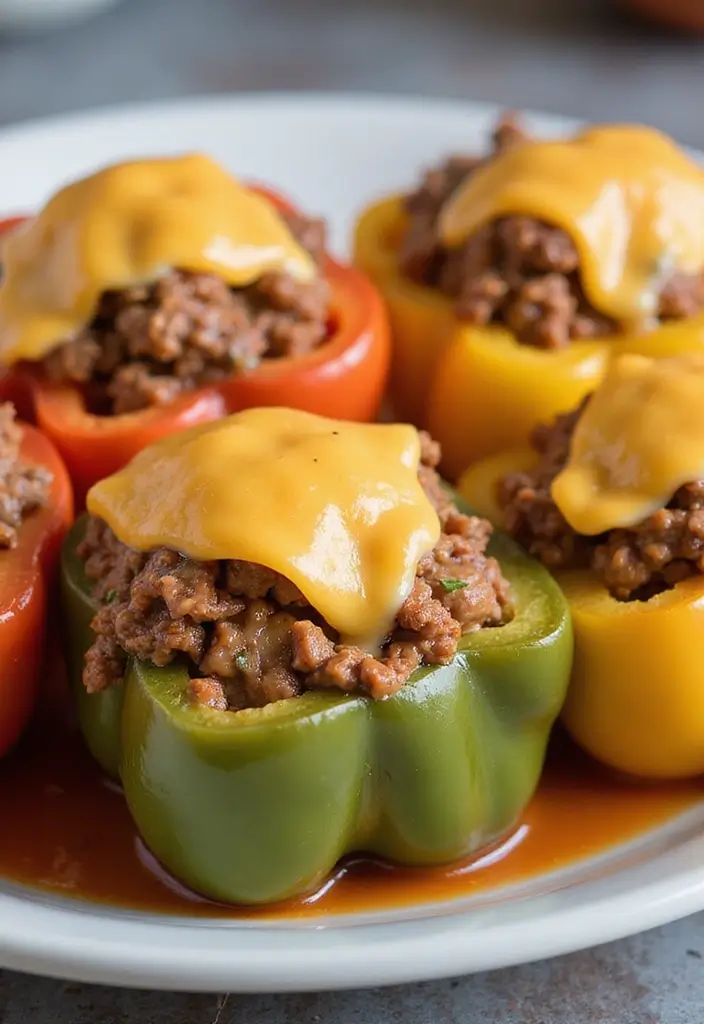 30 Quick Ground Beef Casserole Recipes for Easy and Satisfying Dinners 48 30 Quick Ground Beef Casserole Recipes for Easy and Satisfying Dinners - 8. Beef and Cheese Stuffed Peppers