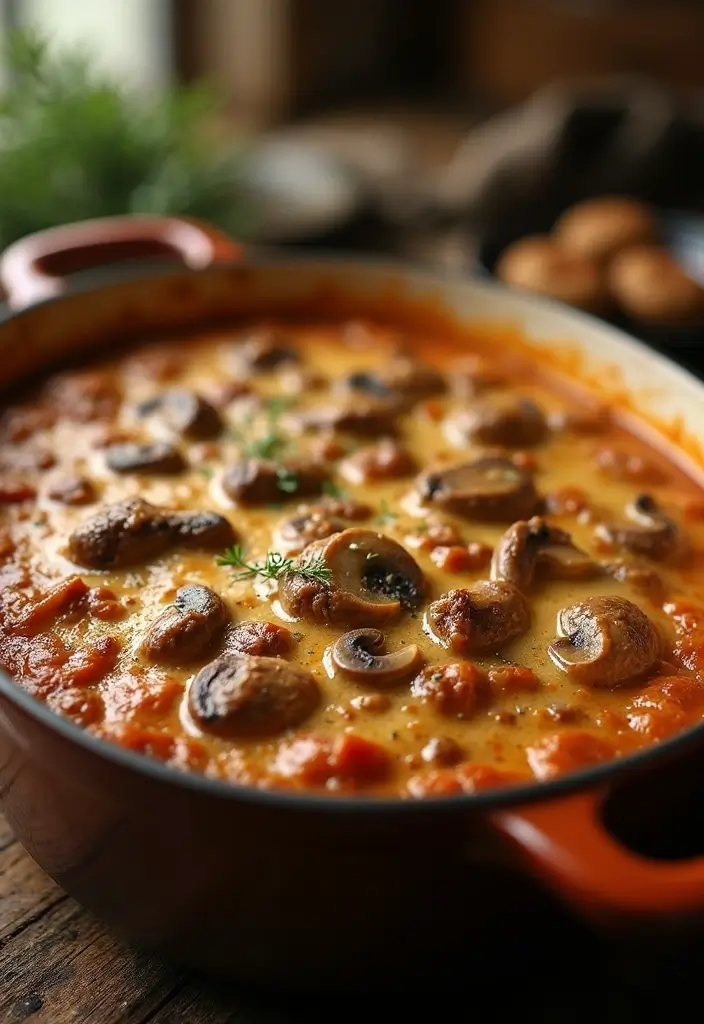 30 Quick Ground Beef Casserole Recipes for Easy and Satisfying Dinners 55 30 Quick Ground Beef Casserole Recipes for Easy and Satisfying Dinners - 9. Creamy Beef and Mushroom Casserole
