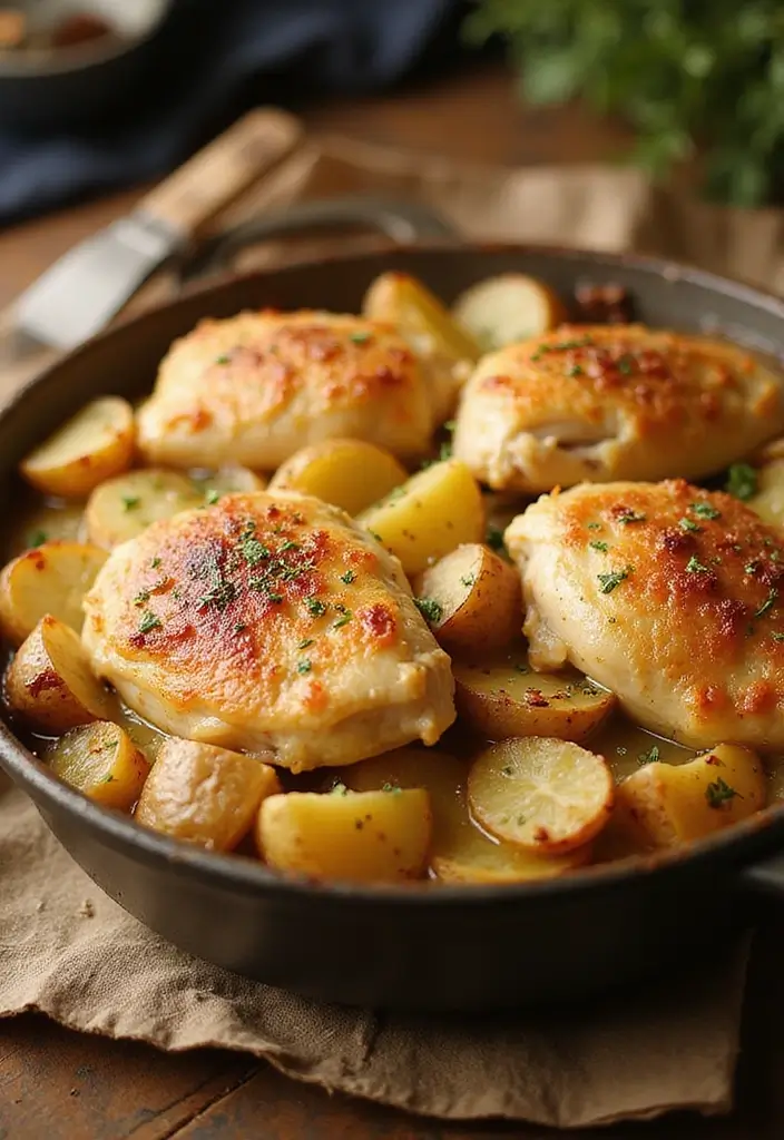 30 Quick and Easy Chicken Dinner Recipes Using Only 5 Ingredients 171 30 Quick and Easy Chicken Dinner Recipes Using Only 5 Ingredients - 29. Chicken and Potato Bake