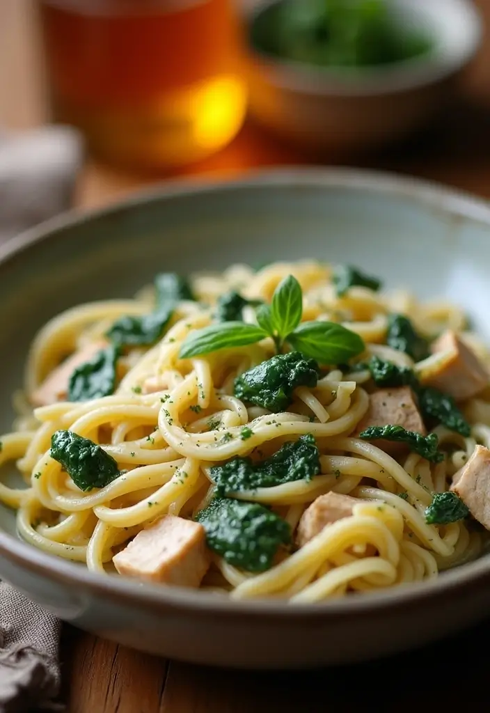 30 Quick and Easy Chicken Dinner Recipes Using Only 5 Ingredients 15 30 Quick and Easy Chicken Dinner Recipes Using Only 5 Ingredients - 3. Creamy Spinach and Chicken Pasta
