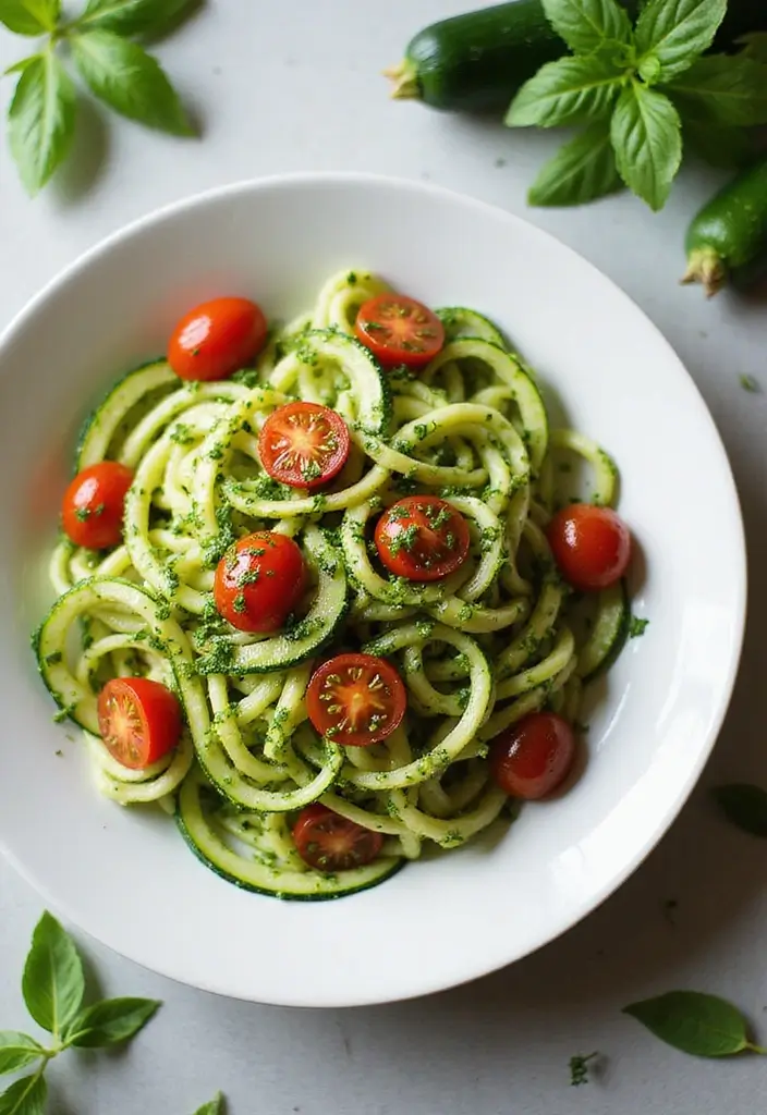 30 Quick and Easy Dinner Recipes for Diabetics That Are Full of Flavor 68 30 Quick and Easy Dinner Recipes for Diabetics That Are Full of Flavor - 12. Zucchini Noodles with Pesto