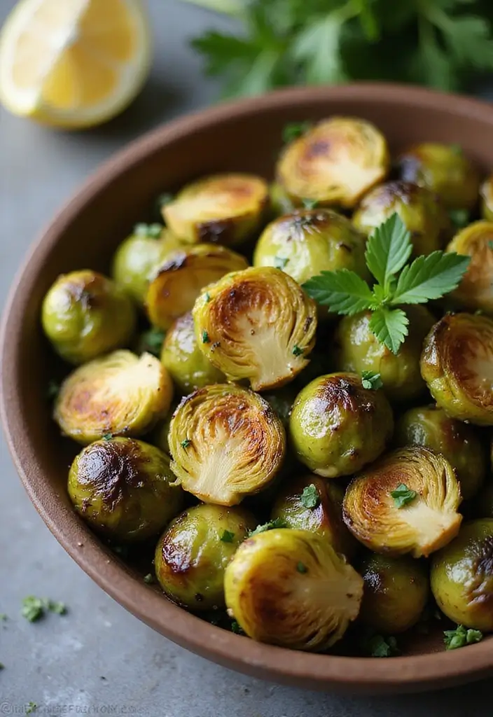30 Quick and Easy Dinner Recipes for Diabetics That Are Full of Flavor 89 30 Quick and Easy Dinner Recipes for Diabetics That Are Full of Flavor - 15. Garlic Roasted Brussels Sprouts