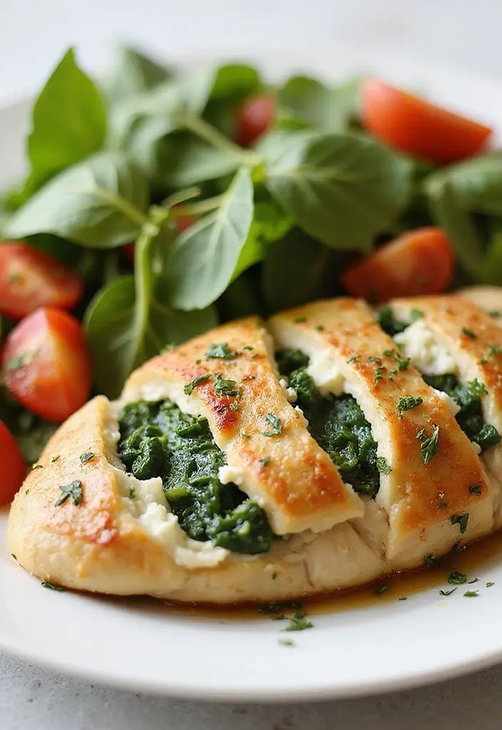 30 Quick and Easy Dinner Recipes for Diabetics That Are Full of Flavor 122 30 Quick and Easy Dinner Recipes for Diabetics That Are Full of Flavor - 20. Spinach and Feta Stuffed Chicken