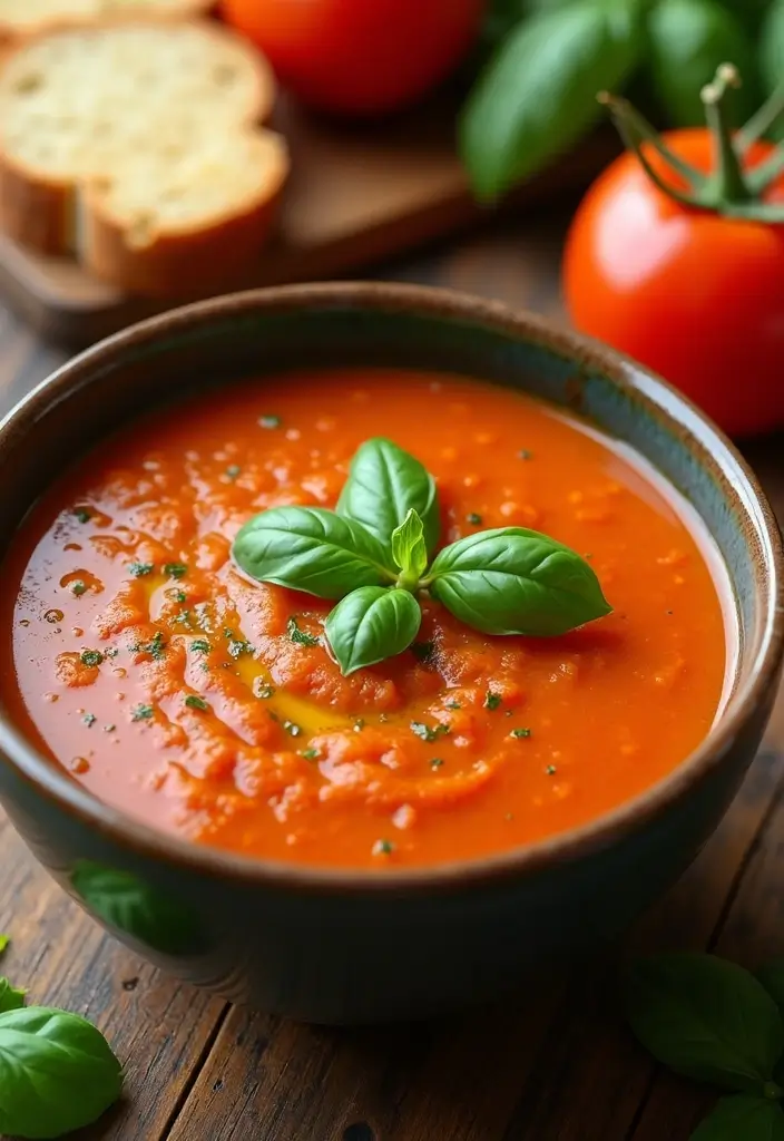 30 Quick and Easy Dinner Recipes for Diabetics That Are Full of Flavor 127 30 Quick and Easy Dinner Recipes for Diabetics That Are Full of Flavor - 21. Tomato Basil Soup