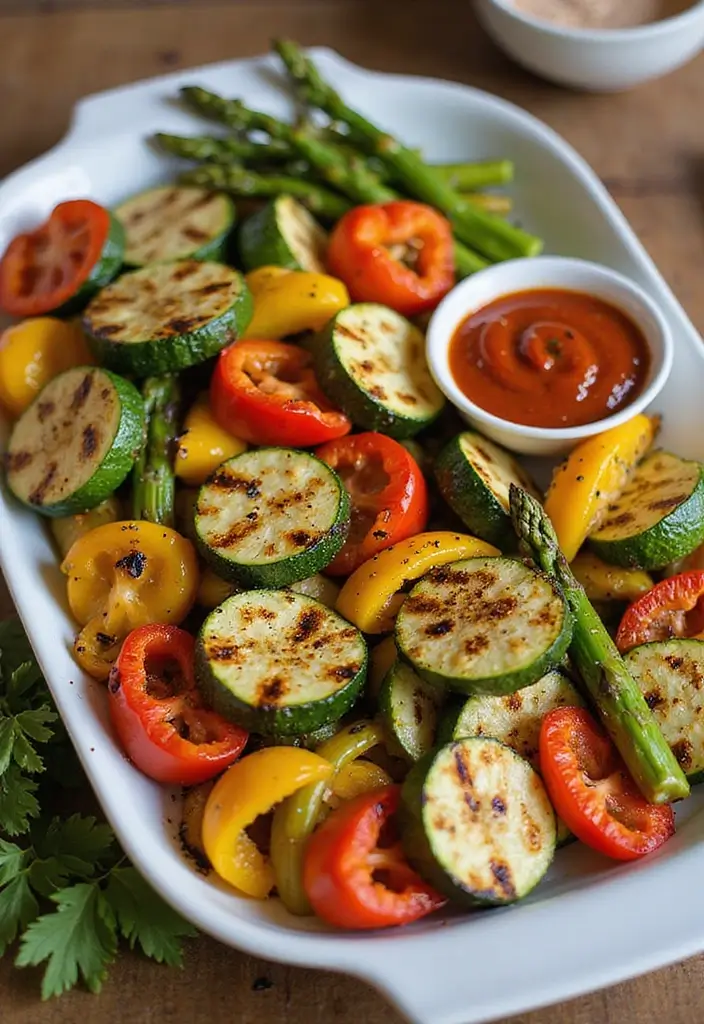 30 Quick and Easy Dinner Recipes for Diabetics That Are Full of Flavor 134 30 Quick and Easy Dinner Recipes for Diabetics That Are Full of Flavor - 22. Grilled Vegetable Platter
