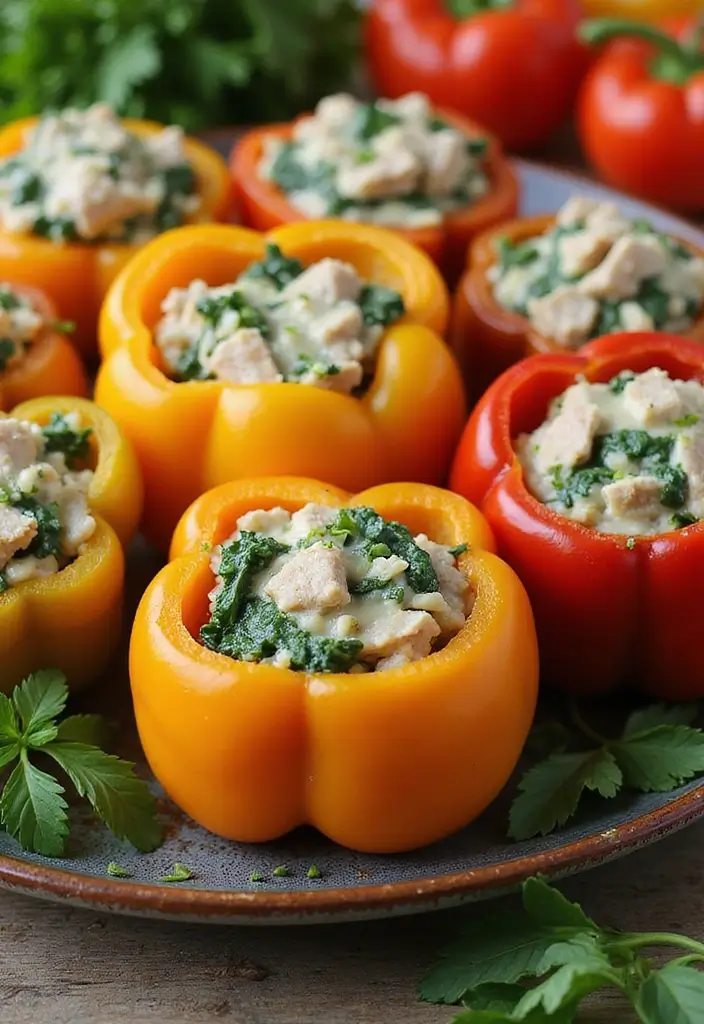 30 Quick and Easy Dinner Recipes for Diabetics That Are Full of Flavor 23 30 Quick and Easy Dinner Recipes for Diabetics That Are Full of Flavor - 5. Turkey and Spinach Stuffed Peppers