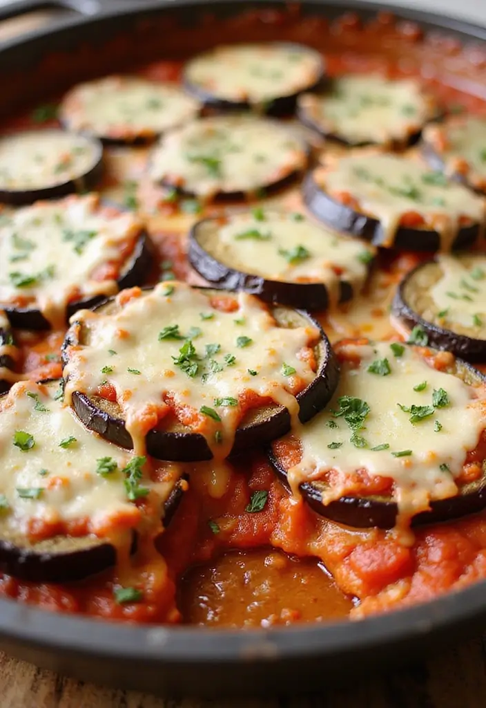 30 Quick and Easy Dinner Recipes for Diabetics That Are Full of Flavor 49 30 Quick and Easy Dinner Recipes for Diabetics That Are Full of Flavor - 9. Eggplant Parmesan Casserole