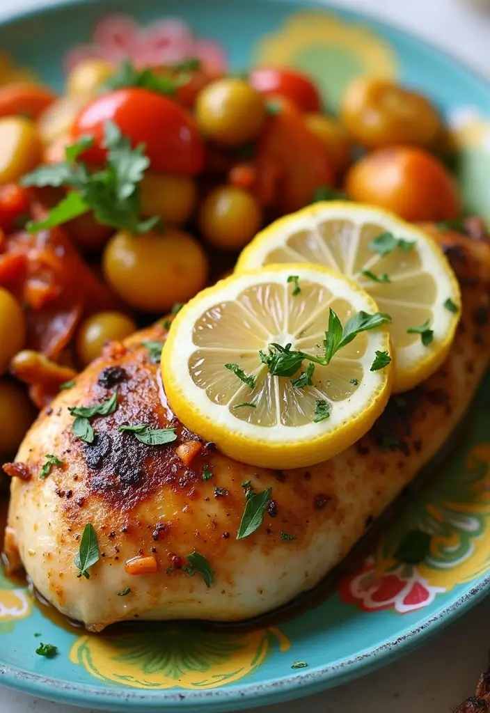 30+ Quick and Easy Dinner Recipes for Two Featuring Oven Baked Chicken 1 30+ Quick and Easy Dinner Recipes for Two Featuring Oven Baked Chicken - 1. Lemon Herb Chicken with Roasted Vegetables