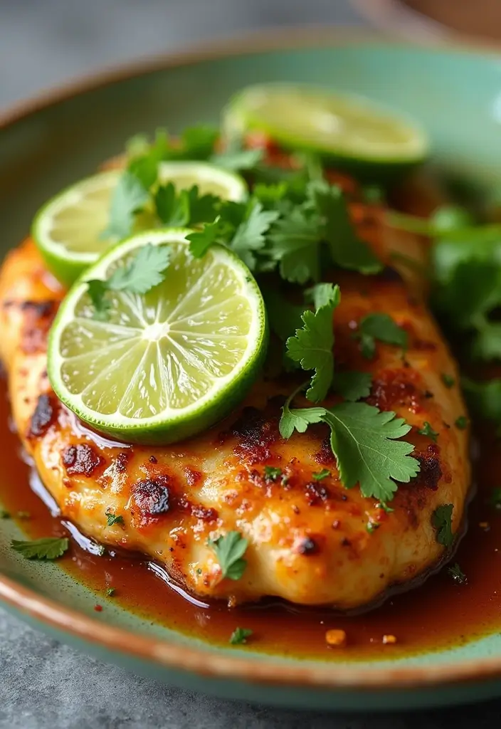 30+ Quick and Easy Dinner Recipes for Two Featuring Oven Baked Chicken 77 30+ Quick and Easy Dinner Recipes for Two Featuring Oven Baked Chicken - 13. Cilantro Lime Chicken