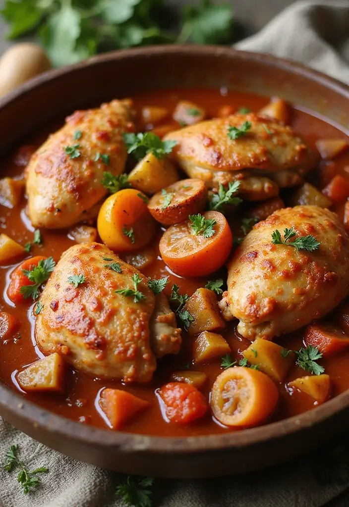 30+ Quick and Easy Dinner Recipes for Two Featuring Oven Baked Chicken 141 30+ Quick and Easy Dinner Recipes for Two Featuring Oven Baked Chicken - 23. Chicken Cacciatore