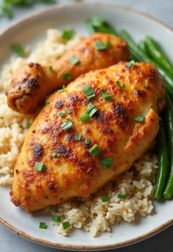 30+ Quick and Easy Dinner Recipes for Two Featuring Oven Baked Chicken 148 30+ Quick and Easy Dinner Recipes for Two Featuring Oven Baked Chicken - 24. One-Pan Chicken and Rice