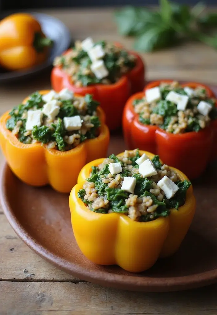 30 Quick and Easy Dinner Recipes for Two That Are Romantic and Cozy 65 30 Quick and Easy Dinner Recipes for Two That Are Romantic and Cozy - 11. Spinach and Feta Stuffed Peppers
