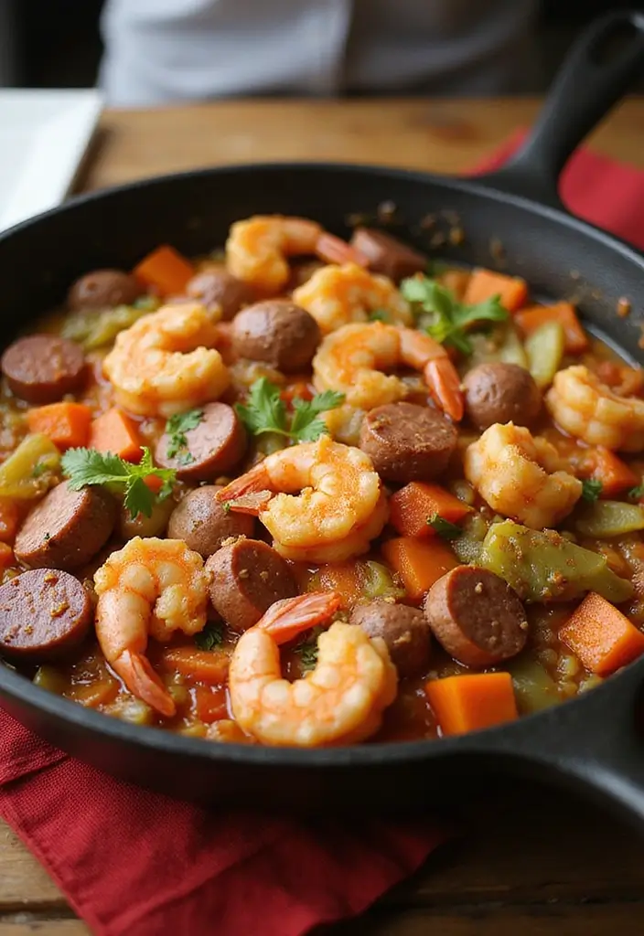 30 Quick and Easy Family Dinner Recipes That Save You Time and Effort 171 30 Quick and Easy Family Dinner Recipes That Save You Time and Effort - 27. One-Pan Jambalaya