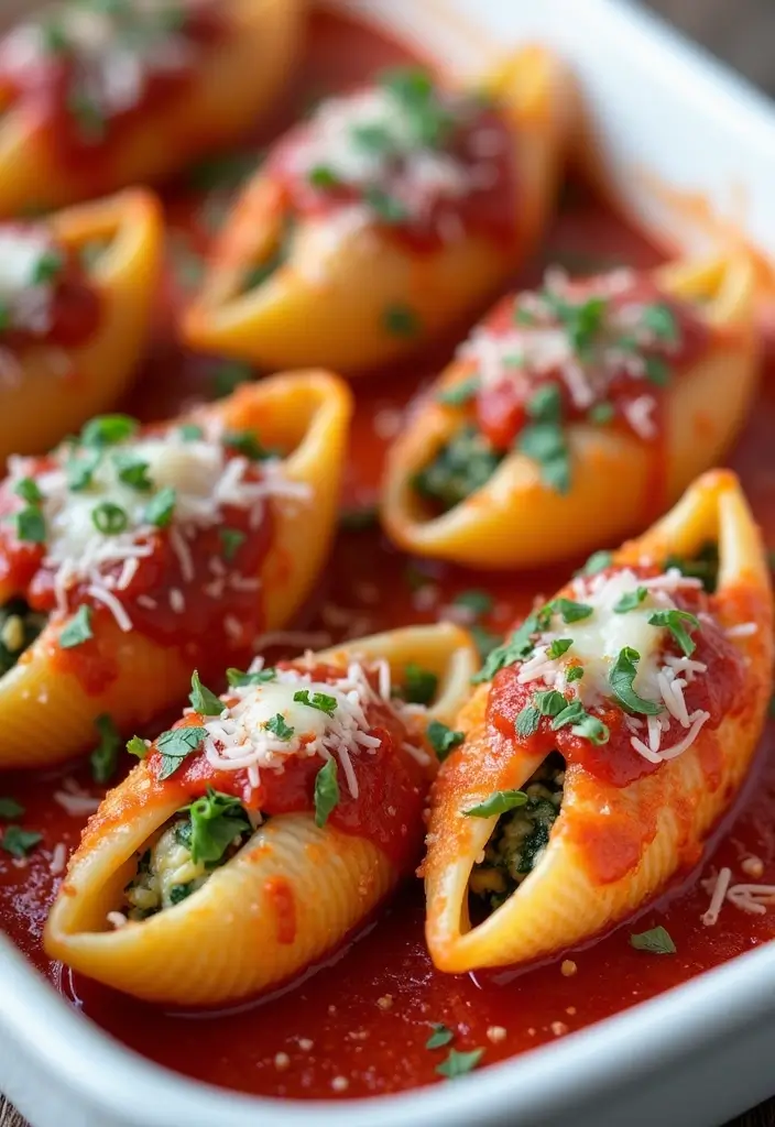 30 Quick and Easy Family Dinner Recipes That Save You Time and Effort 42 30 Quick and Easy Family Dinner Recipes That Save You Time and Effort - 8. One-Pan Spinach and Ricotta Stuffed Shells