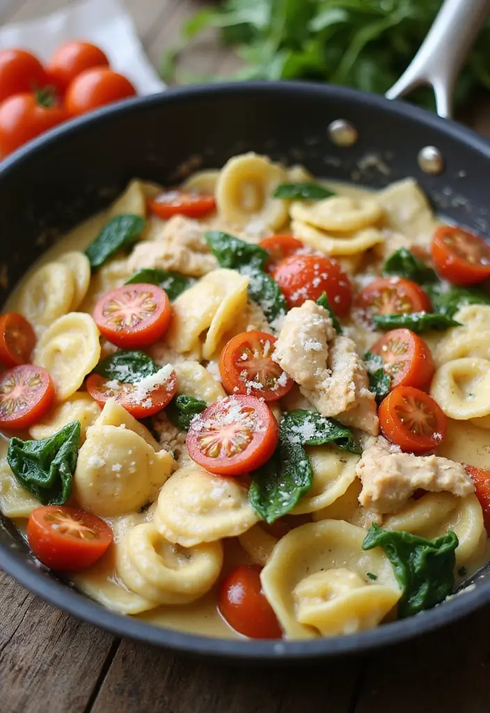 30 Quick and Easy Family Dinner Recipes That Save You Time and Effort 49 30 Quick and Easy Family Dinner Recipes That Save You Time and Effort - 9. One-Pan Chicken Tortellini