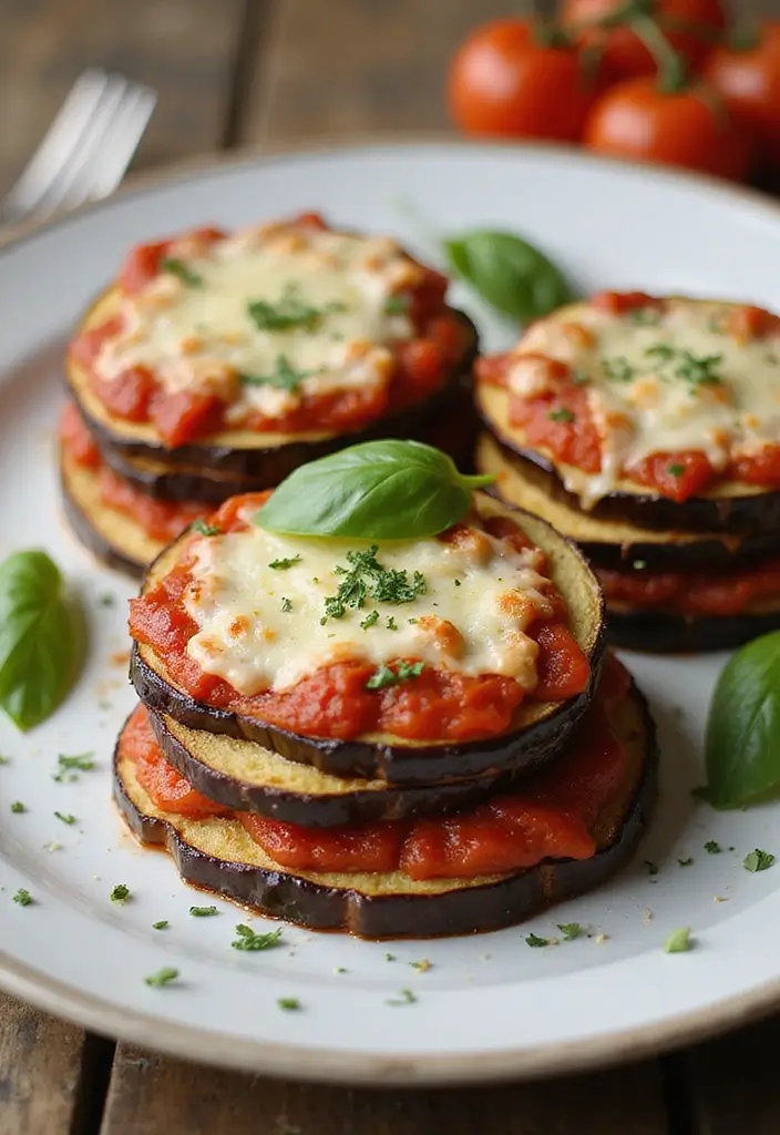 30 Quick and Easy Gluten and Dairy Free Dinner Recipes for Every Taste 114 30 Quick and Easy Gluten and Dairy Free Dinner Recipes for Every Taste - 18. Eggplant Parmesan Stacks