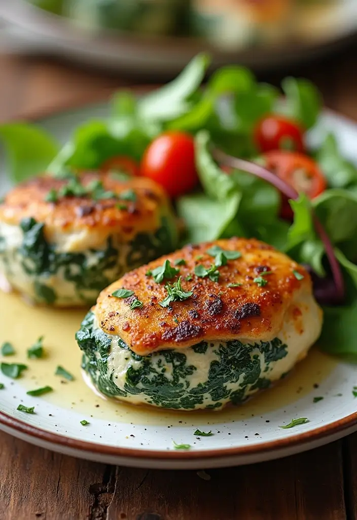 30 Quick and Easy Gluten and Dairy Free Dinner Recipes for Every Taste 166 30 Quick and Easy Gluten and Dairy Free Dinner Recipes for Every Taste - 26. Spinach and Mushroom Stuffed Chicken