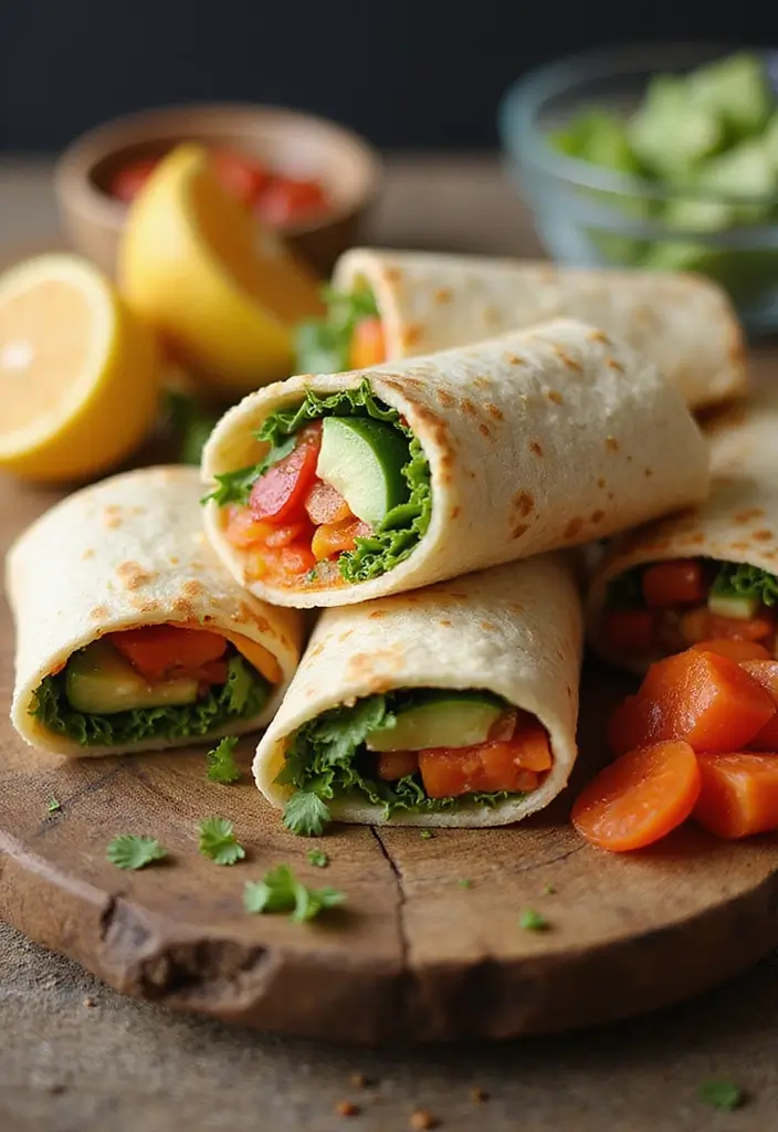 30 Quick and Easy No Oven Dinner Recipes That Make Cooking Effortless 1 30 Quick and Easy No Oven Dinner Recipes That Make Cooking Effortless - 1. Fresh Veggie Wraps