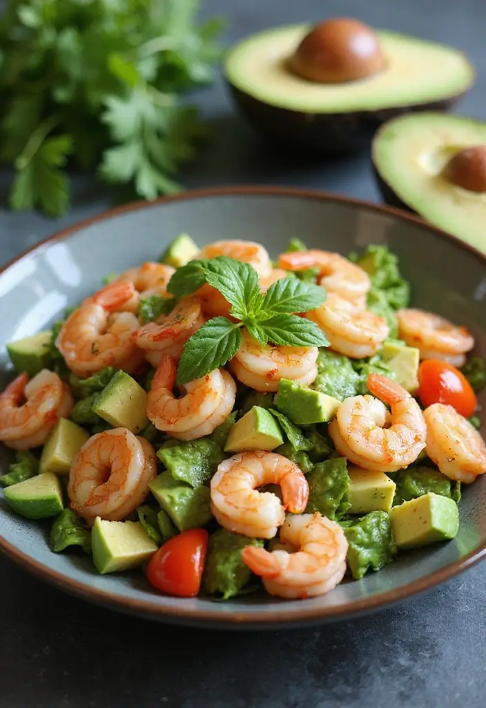 30 Quick and Easy No Oven Dinner Recipes That Make Cooking Effortless 73 30 Quick and Easy No Oven Dinner Recipes That Make Cooking Effortless - 13. Shrimp Avocado Salad