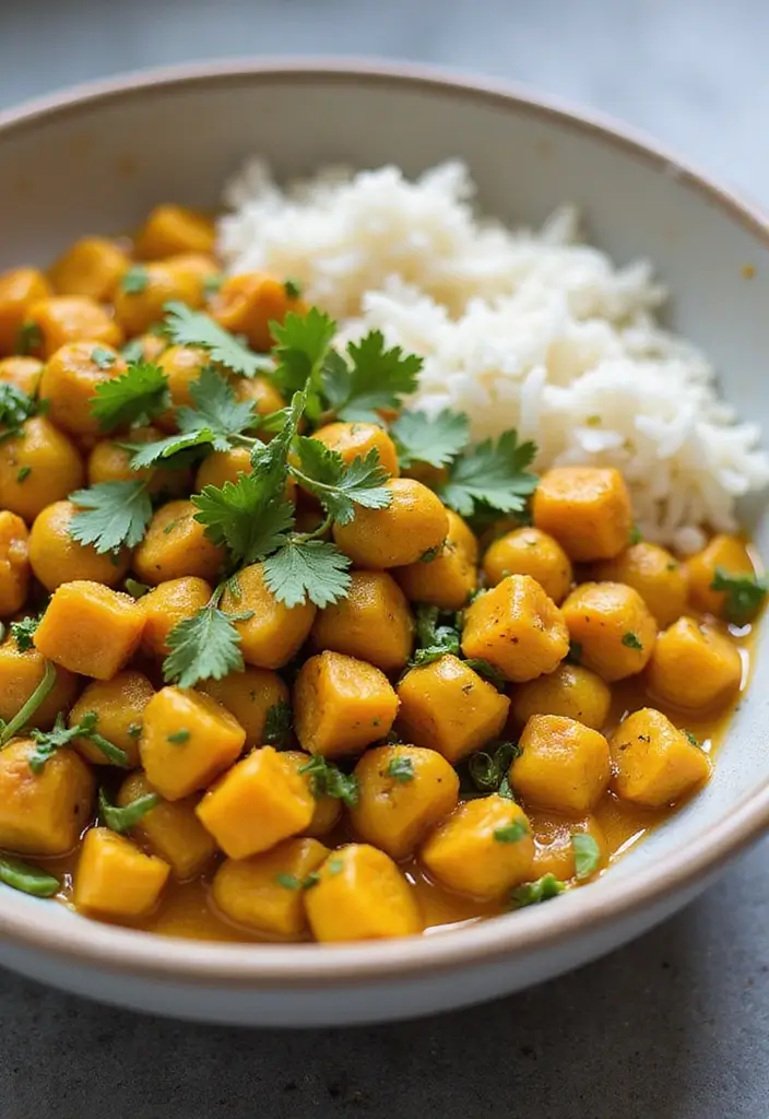 30 Quick and Easy No Oven Dinner Recipes That Make Cooking Effortless 87 30 Quick and Easy No Oven Dinner Recipes That Make Cooking Effortless - 15. Coconut Curry Chickpea Bowl