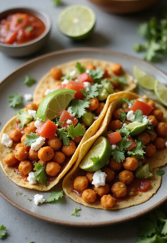 30 Quick and Easy No Oven Dinner Recipes That Make Cooking Effortless 172 30 Quick and Easy No Oven Dinner Recipes That Make Cooking Effortless - 28. Spicy Chickpea Tacos