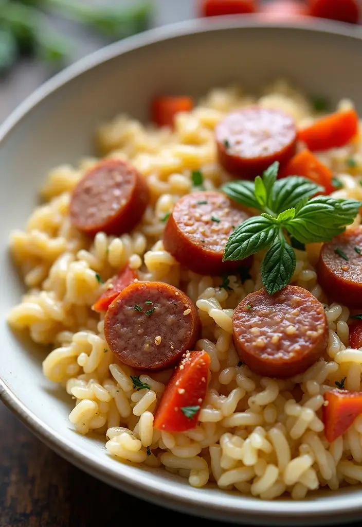 30 Quick and Easy Smoked Sausage Dinner Recipes for Family Meals 85 30 Quick and Easy Smoked Sausage Dinner Recipes for Family Meals - 13. Smoked Sausage and Tomato Risotto