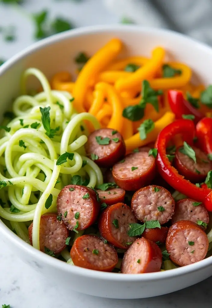 30 Quick and Easy Smoked Sausage Dinner Recipes for Family Meals 99 30 Quick and Easy Smoked Sausage Dinner Recipes for Family Meals - 15. Smoked Sausage and Zucchini Noodles