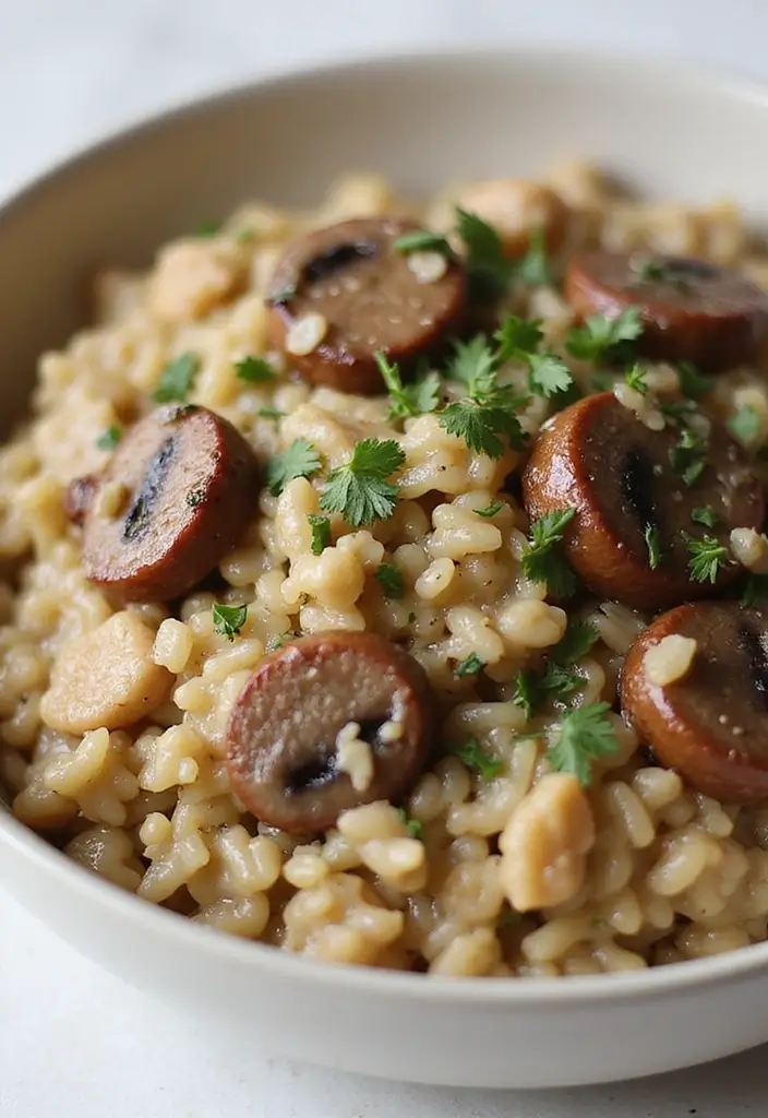 30 Quick and Easy Smoked Sausage Dinner Recipes for Family Meals 106 30 Quick and Easy Smoked Sausage Dinner Recipes for Family Meals - 16. Smoked Sausage and Mushroom Risotto