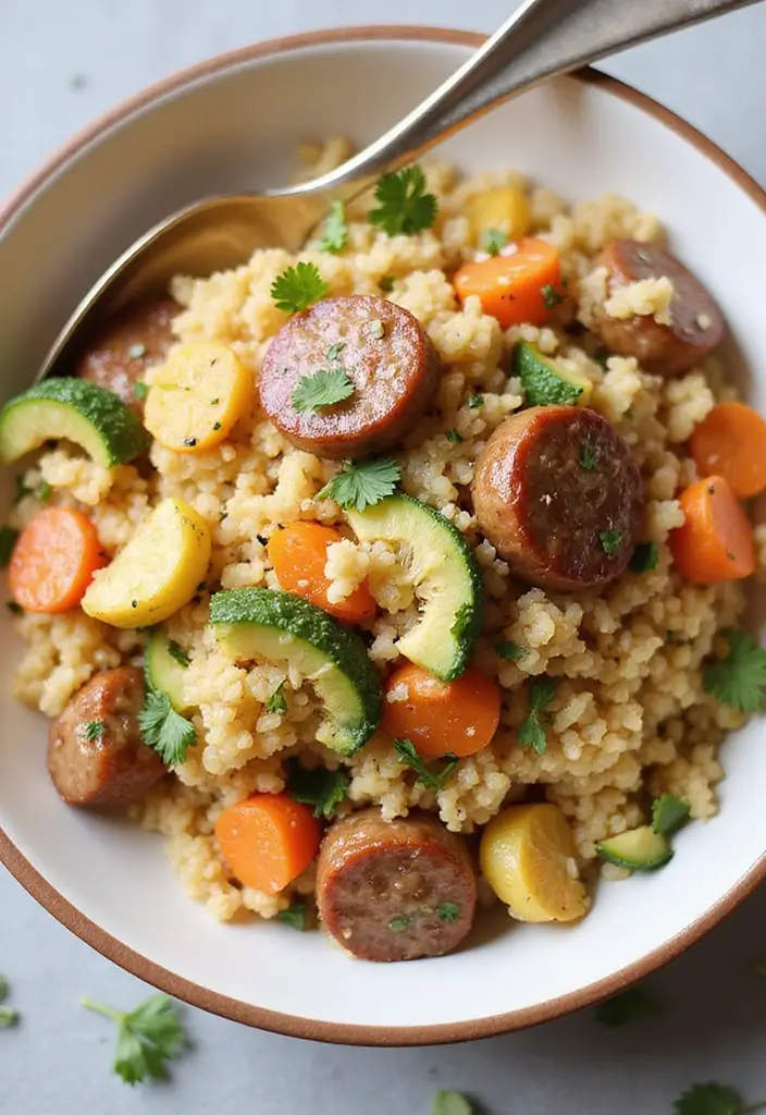 30 Quick and Easy Smoked Sausage Dinner Recipes for Family Meals 134 30 Quick and Easy Smoked Sausage Dinner Recipes for Family Meals - 20. Smoked Sausage and Cauliflower Fried Rice
