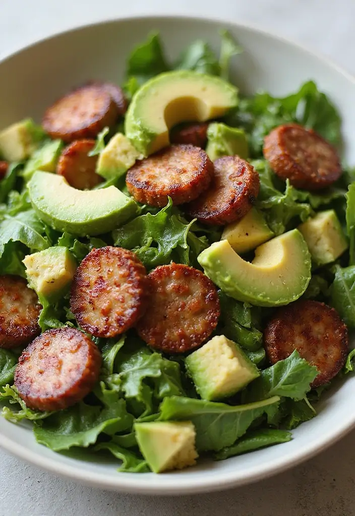 30 Quick and Easy Smoked Sausage Dinner Recipes for Family Meals 163 30 Quick and Easy Smoked Sausage Dinner Recipes for Family Meals - 25. Smoked Sausage and Avocado Salad