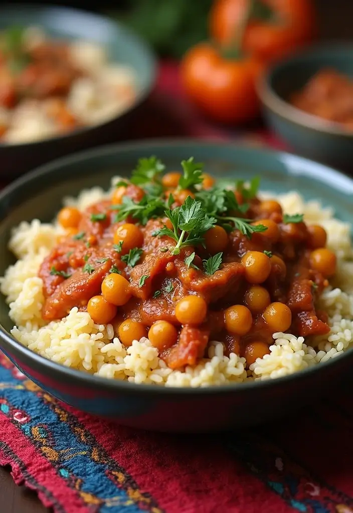 30+ Quick and Easy Vegetarian Dinner Recipes That Are Simple and Delicious 105 30+ Quick and Easy Vegetarian Dinner Recipes That Are Simple and Delicious - 17. Vegetable and Chickpea Tagine