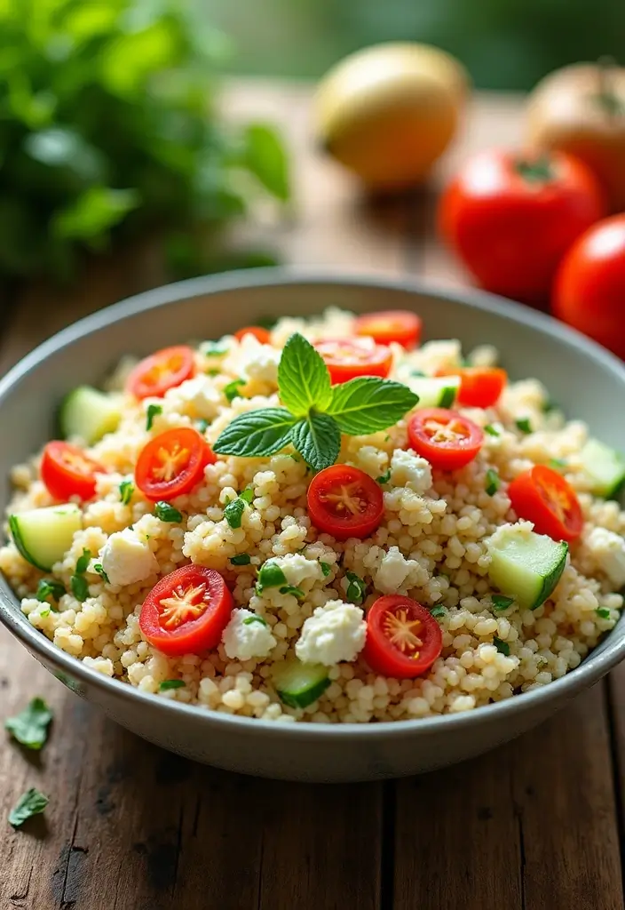 30+ Quick and Easy Vegetarian Dinner Recipes That Are Simple and Delicious 124 30+ Quick and Easy Vegetarian Dinner Recipes That Are Simple and Delicious - 20. Mediterranean Couscous Salad