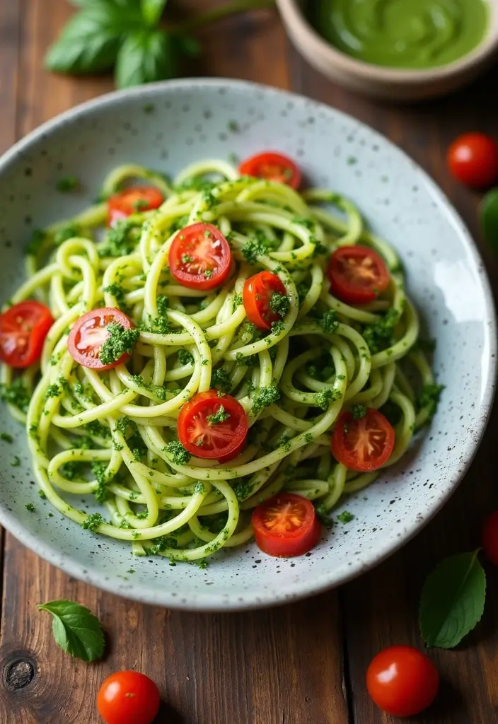 30+ Quick and Easy Vegetarian Dinner Recipes That Are Simple and Delicious 32 30+ Quick and Easy Vegetarian Dinner Recipes That Are Simple and Delicious - 6. Zucchini Noodles with Pesto