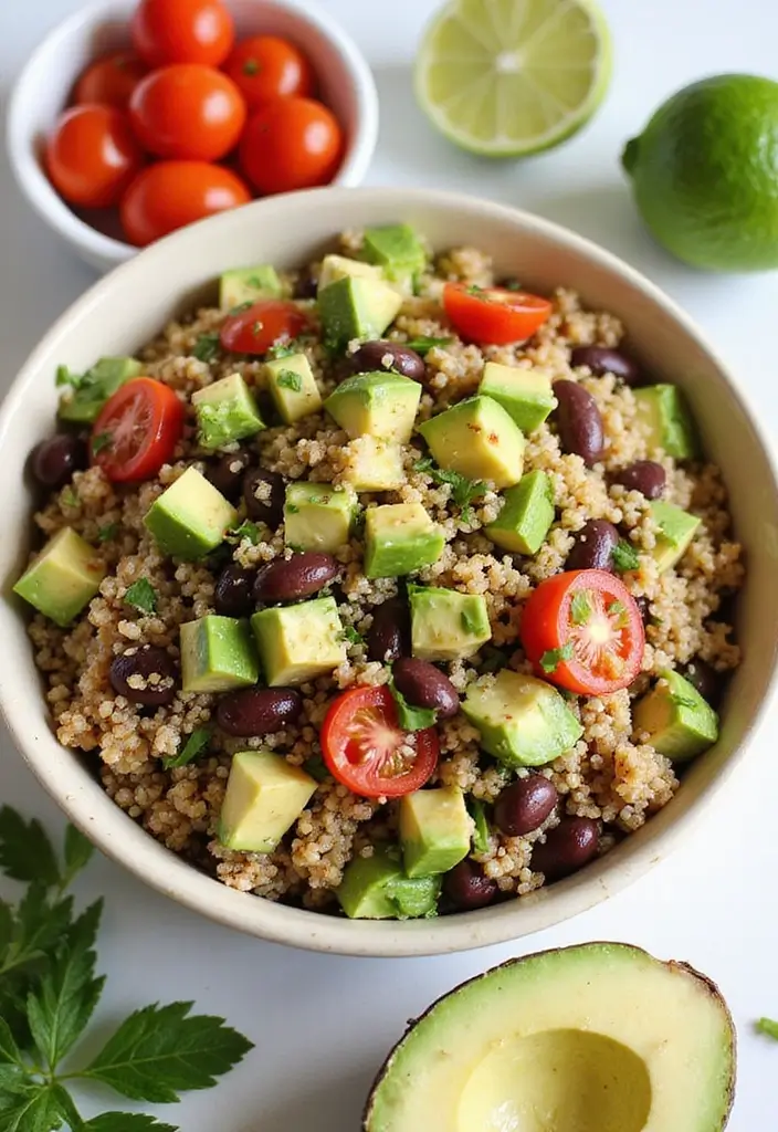 30 Quick and Healthy Low Cholesterol Dinner Recipes You Can Make Fast 1 30 Quick and Healthy Low Cholesterol Dinner Recipes You Can Make Fast - 1. Quinoa and Black Bean Salad