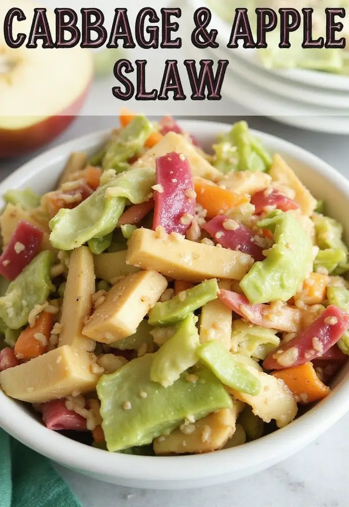 30 Quick and Healthy Low Cholesterol Dinner Recipes You Can Make Fast 109 30 Quick and Healthy Low Cholesterol Dinner Recipes You Can Make Fast - 19. Cabbage and Apple Slaw