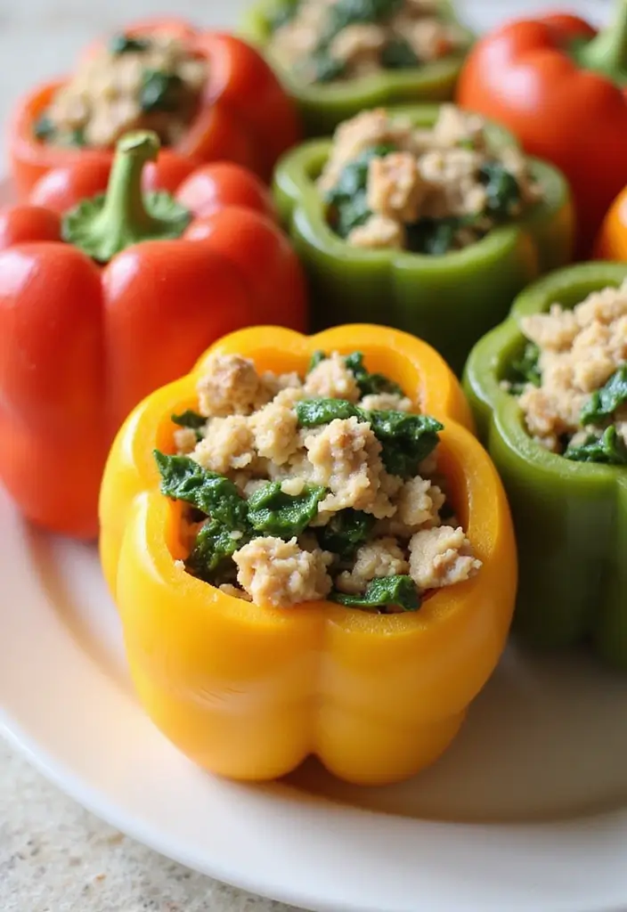 30 Quick and Healthy Low Cholesterol Dinner Recipes You Can Make Fast 34 30 Quick and Healthy Low Cholesterol Dinner Recipes You Can Make Fast - 6. Turkey and Spinach Stuffed Peppers